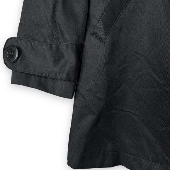 Buckle BKE Trench Jacket S Small Womens Black Oversized Button Polka Dot Lining - Picture 5 of 12